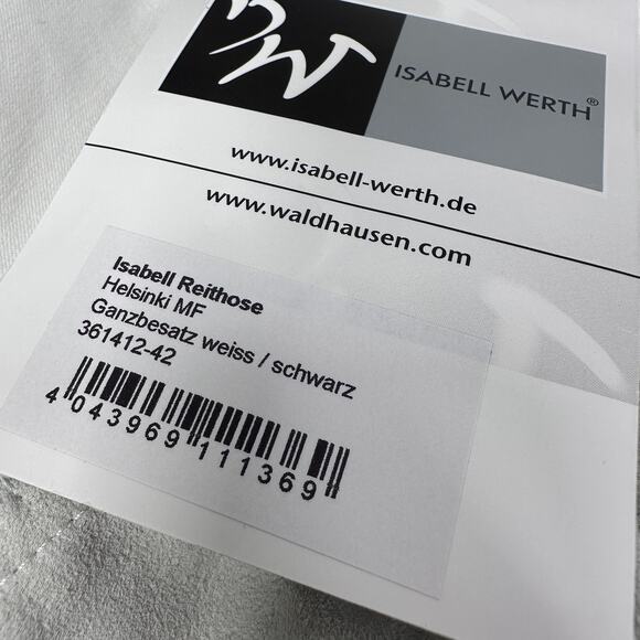 Isabell Werth Helsinki MF Equestrian Breeches Pants Women’s 30R White NWT New - Picture 7 of 11